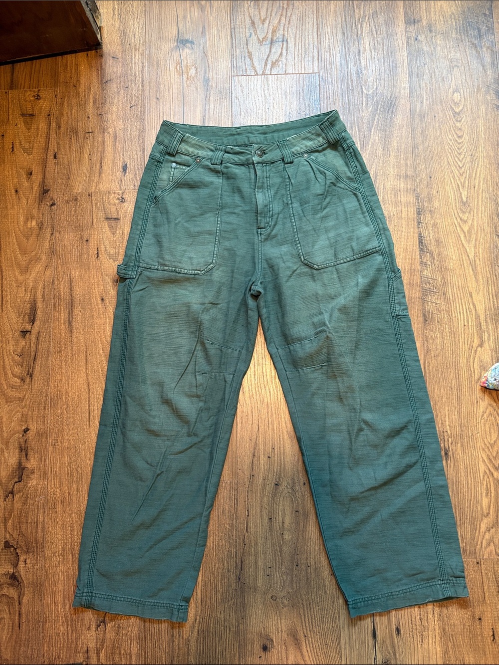 Free People Women’s Green Utility Work Pants